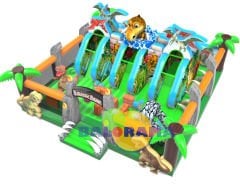 Dev Jurassic Park Şişme Oyun Parkı 11x10x5m