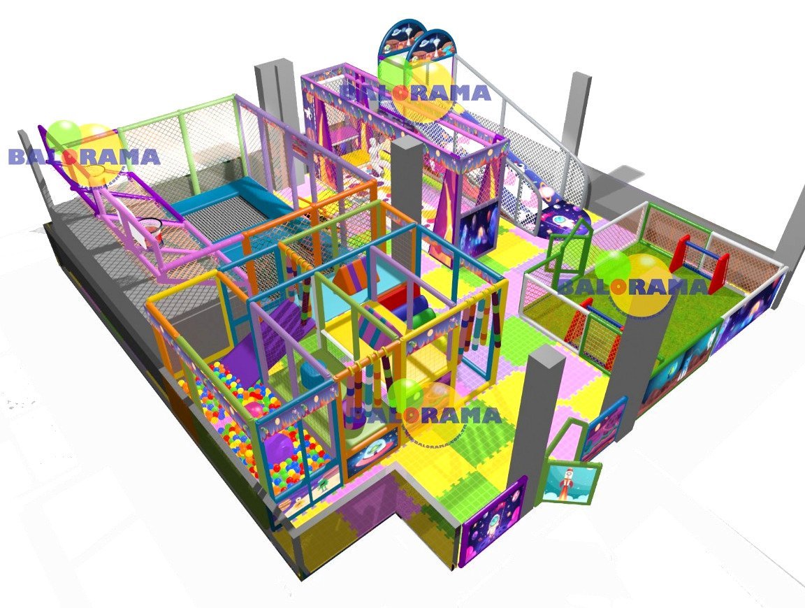 İç Mekan Oyun Alanı Softplay Park Roller Kaydırak 100m2