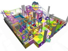 İç Mekan Oyun Alanı Softplay Park Roller Kaydırak 100m2