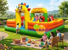 Güneşli Bahçe Şişme Oyun Parkı 5x5x2.5m