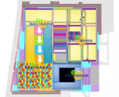 Konveyör Kaydıraklı Top Havuzu 4x4x2.5m