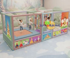 Kale Trambolinli Top Havuzu Softplay Oyun Parkı 5x2x2m