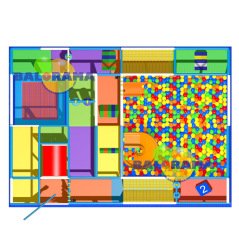 حوض كرات للعب الناعم 8×6×2.5 متر