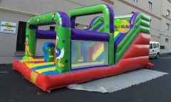 Neşeli Karakterler Şişme Kaydırak 7x4x4m