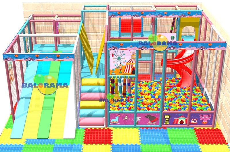 Boncuk Kaydıraklı Top Havuzu 7x6x3m