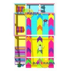 Boncuk Kaydırak - İkili 3.4x5x2.6m