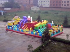 Dev Ahtapot Şişme Oyun Parkı 15x8x6.5m