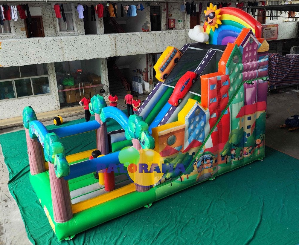 Gökkuşağı Şişme Kaydırak 8x3.6x5.4m