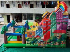 Gökkuşağı Şişme Kaydırak 8x3.6x5.4m