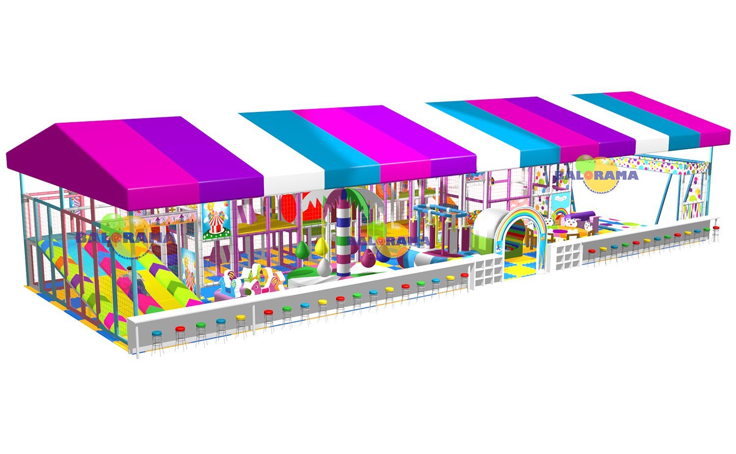 Softplay Oyun Parkı Çatılı 19x7x4 mt