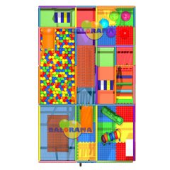 ملعب لعب ناعم 8×5×2.5 متر