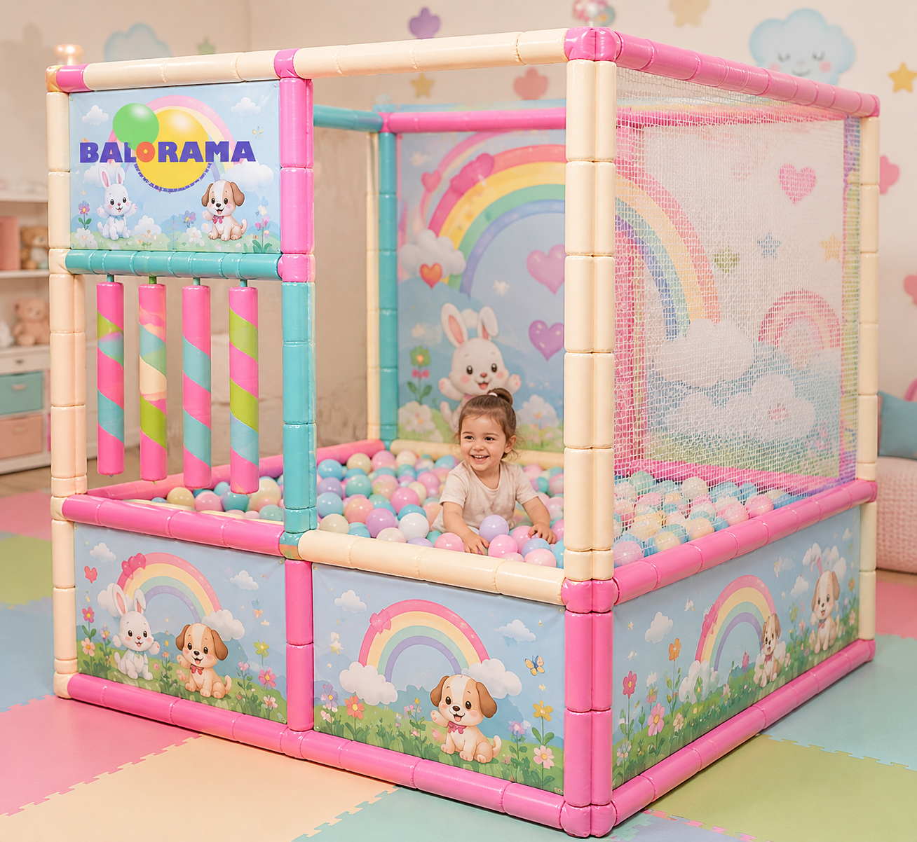 حوض كرات مع وحدة تسلق 2×2×2 متر