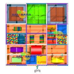 مسار عقبات حوض الكرات 6x6x2.5 متر