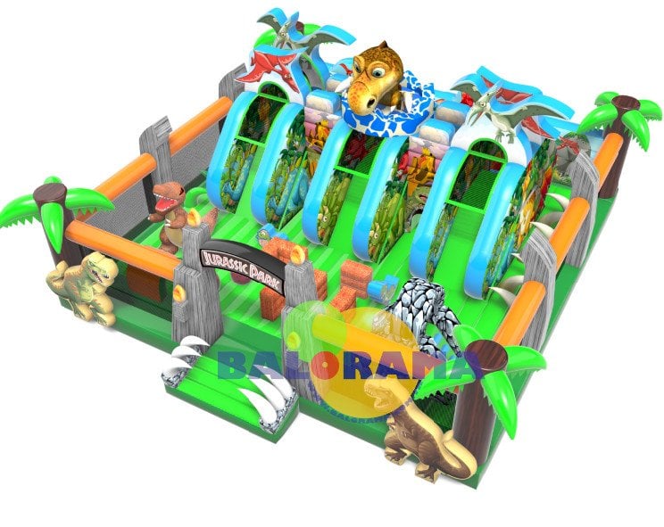 Dev Jurassic Park Şişme Oyun Parkı 11x10x5m