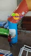 Renkli Baskılı Köşeli Yol Takı 6m