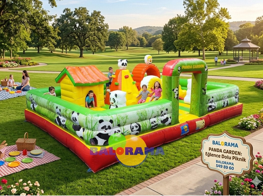 Panda Bahçe Şişme Oyun Parkı 7x5x2.5m