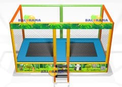 Semi-Commercial Double Trampoline 4x2x2.5m