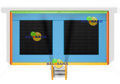 Yarı Ticari İkili Trambolin 4x2x2.5m