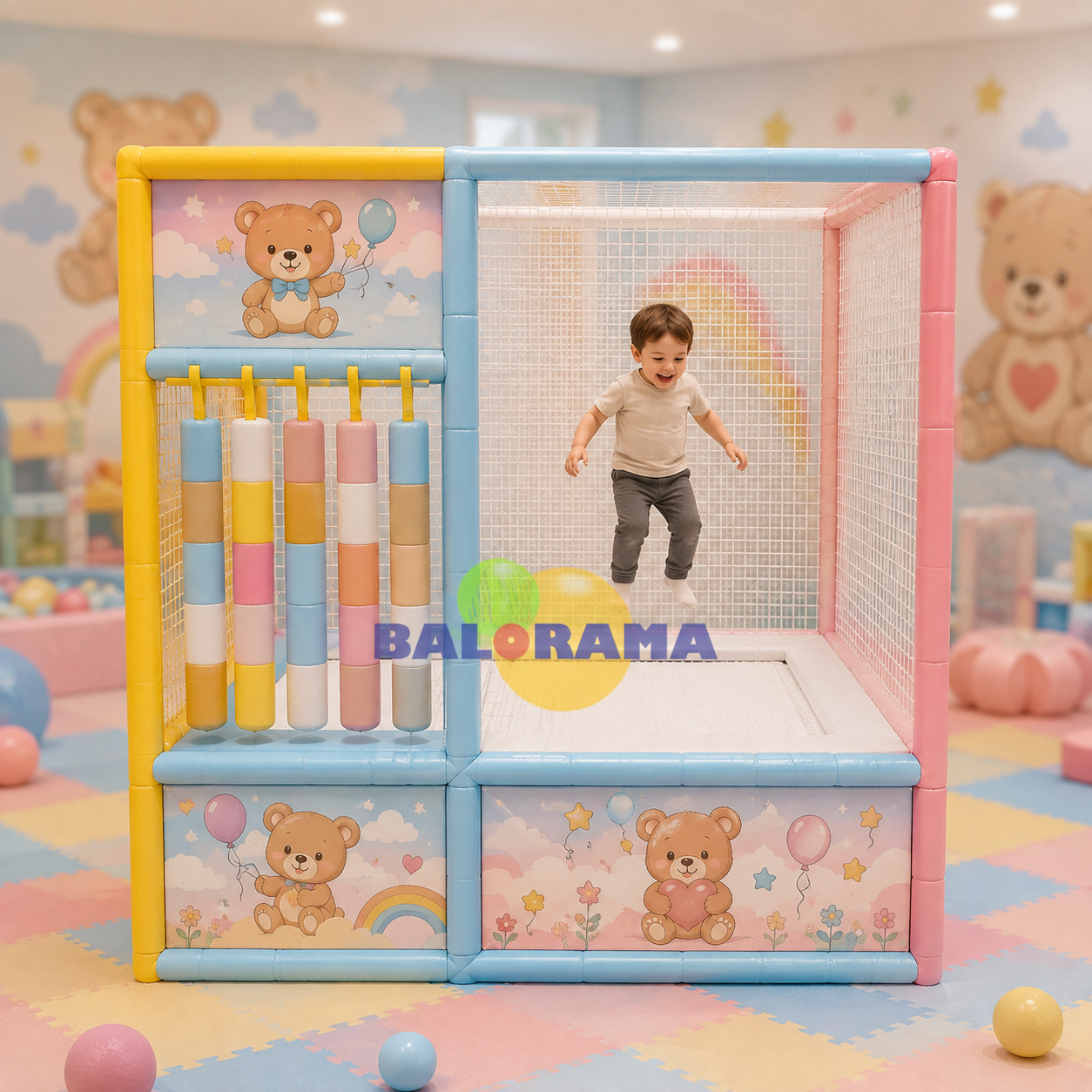 Trampoline Single Bouncer 2x2x2m