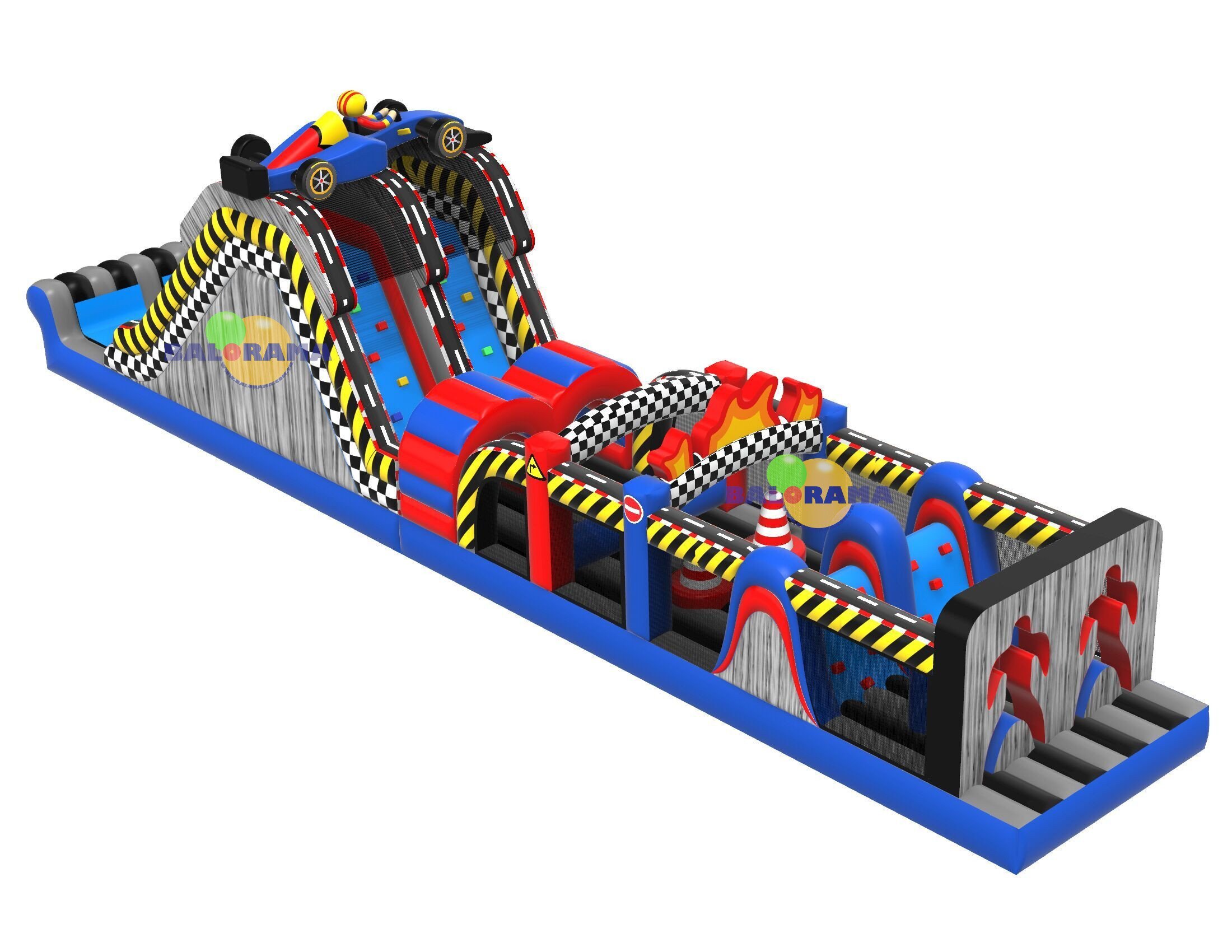 Şişme Engelli Parkur Yarış Pisti 17x3x4.7h Mt