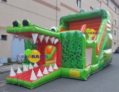 Şişme Timsah Kaydırak 8x4x5m