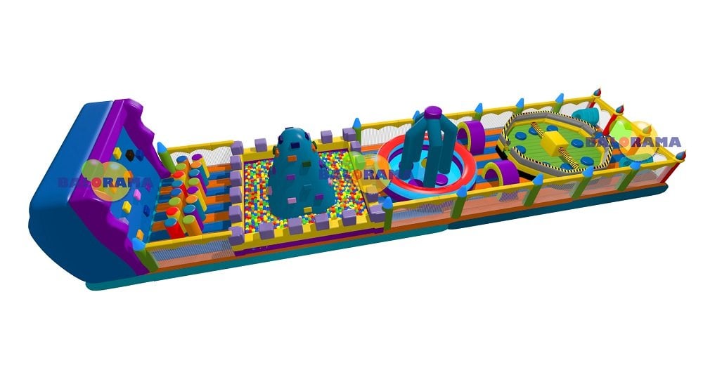 Şişme Survivor Parkur 35x8x6.5m