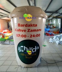 Şişme Yer Reklam Balonu Bardak 2m