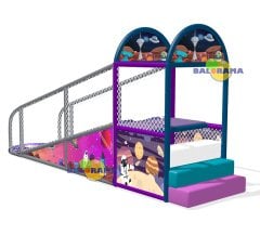 Tekli Roller Kaydırak Uzay Tema 1.5x6.8x3m