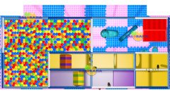 Softplay Top Havuzu İç Mekan Oyun Havuzu 8x4x3m