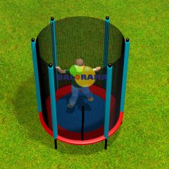 Yerli 140cm Yaylı Korumalı Trambolin