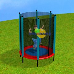 Yerli 140cm Yaylı Korumalı Trambolin