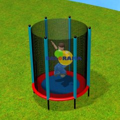 Locally Made 140cm Spring-Protected Trampoline