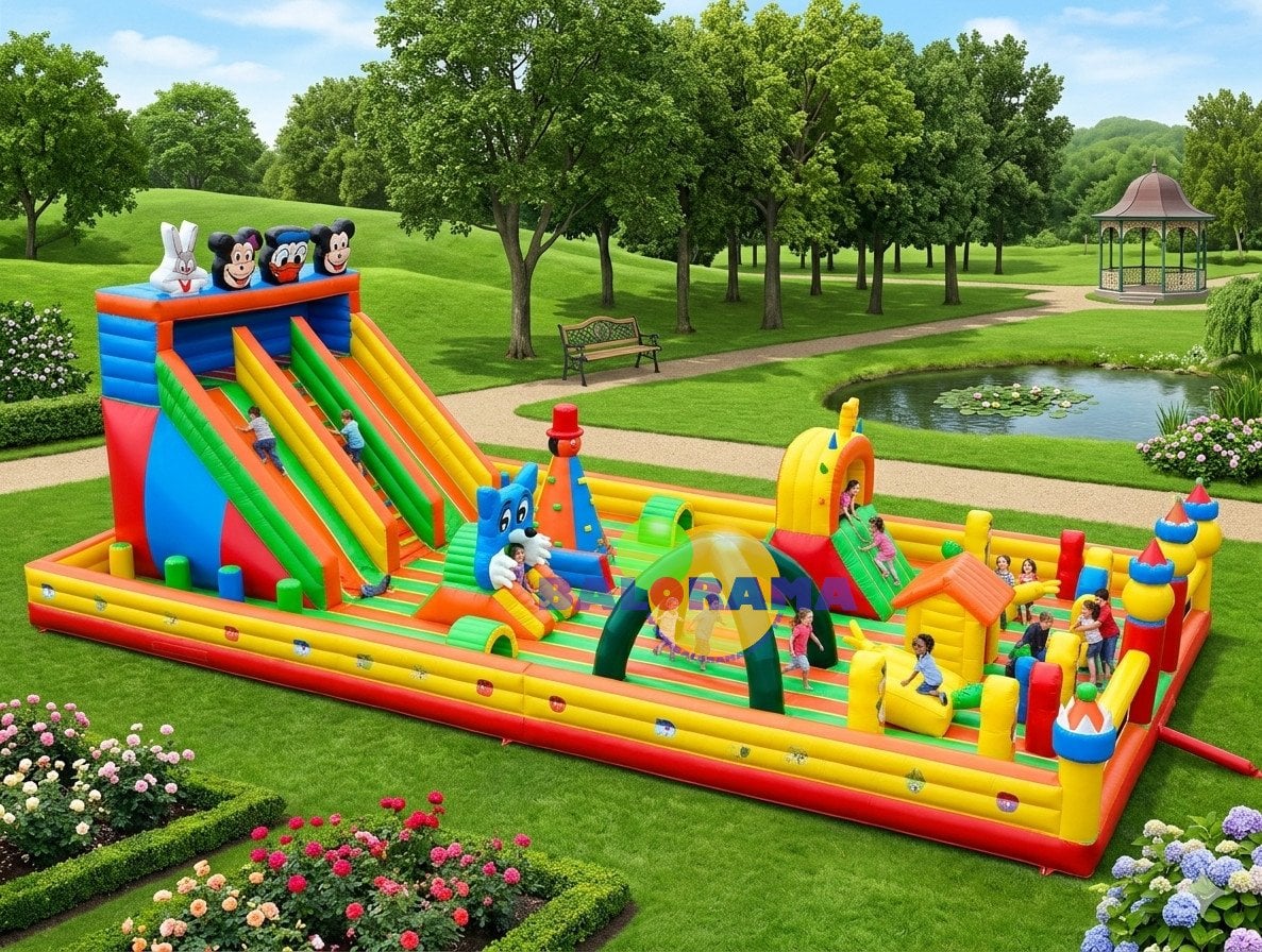 Şişme Oyun Parkı Dev Lunapark 20x10x7m