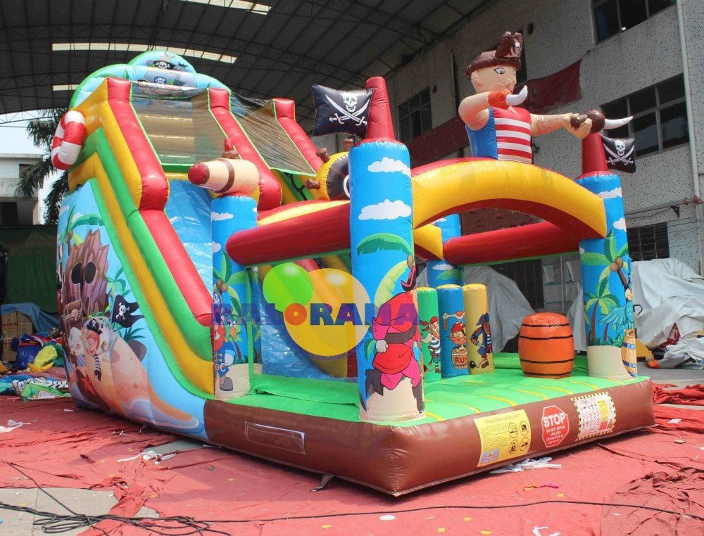 Şişme Park Vikingler Balon Kaydıraklı Oyun Parkı 8x3.5x6h Mt