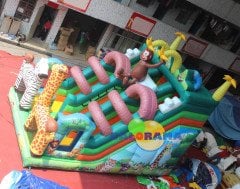 Şişme Oyun Parkı Nuhun Gemisi Şişme Balon Kaydıraklı Park 7x4.5x5.5h Mt