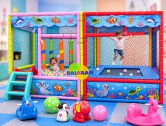 حوض كرات وترامبولين 4x2x2h جبل
