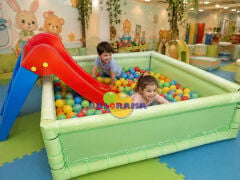 حوض كرات ناعم للعب، 140×140×50 سم، مجموعة كاملة
