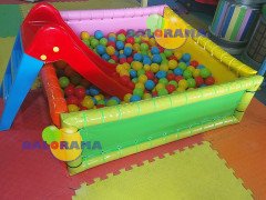 حوض كرات ناعم للعب، 140×140×50 سم، مجموعة كاملة