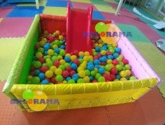 حوض كرات ناعم للعب، 140×140×50 سم، مجموعة كاملة