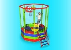 200cm Eight-Sided Trampoline with Net, Locally Manufactured.