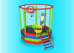 260cm Eight-Sided Trampoline with Net, Locally Manufactured.