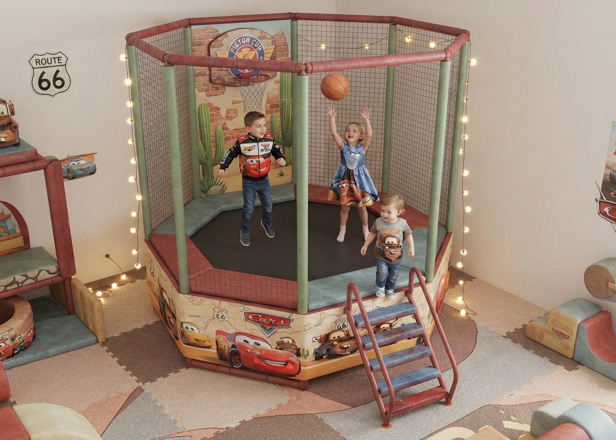 330cm Eight-Sided Trampoline with Net, Locally Manufactured.
