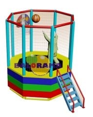 Trambolin 360cm Sekiz Köşe Fileli Yerli İmalat