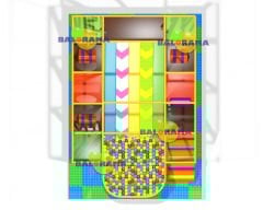 Softplay Roller Kaydıraklı Top Havuzu 7x4.6x2.5h Mt