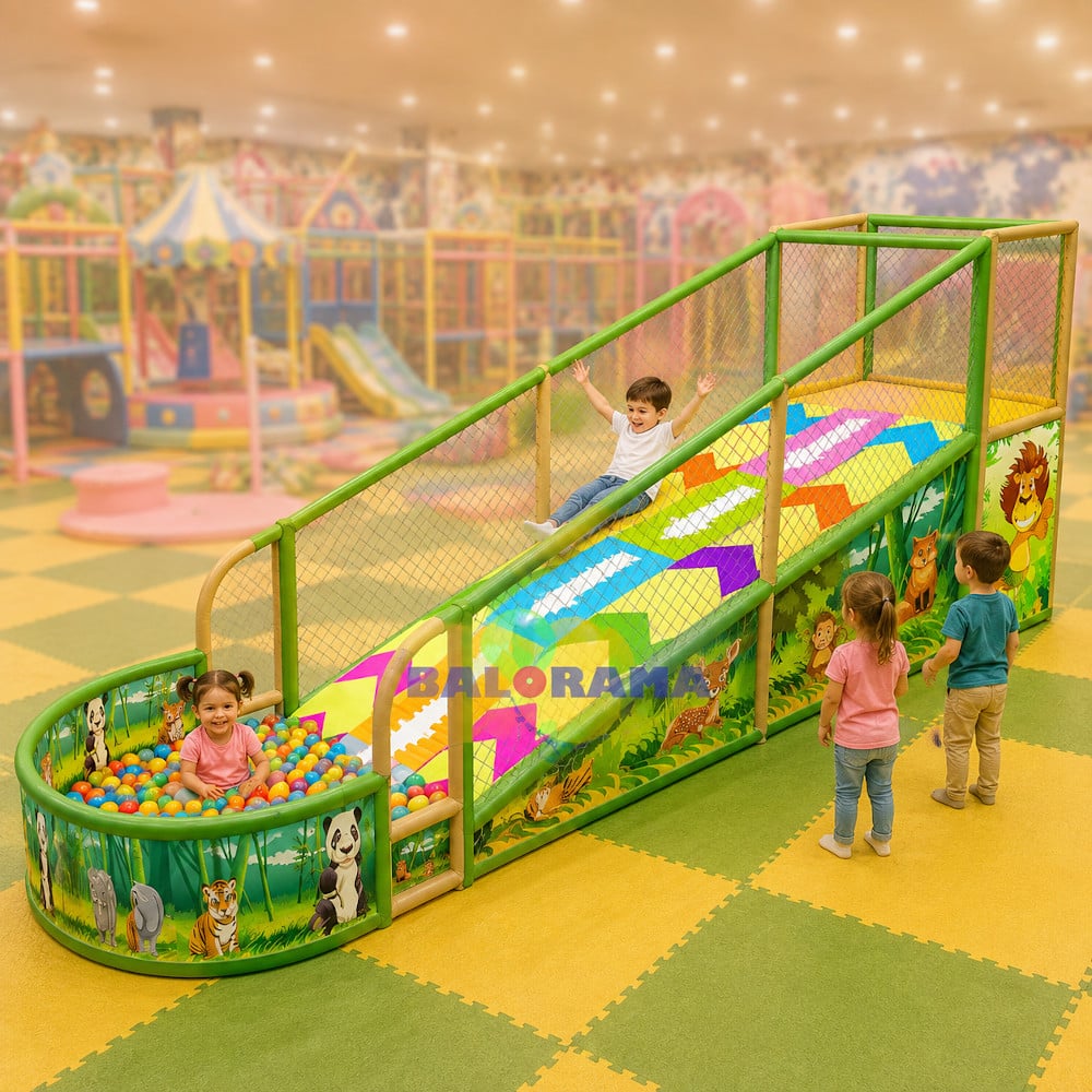 Single Ball Pit Bead Slide Roller Slide