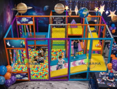 Uzay Macerası Roller Kaydıraklı Softplay İç Mekan Oyun Alanı 5x3.7x2.6h Mt
