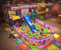 Roller Kaydıraklı Softplay Top Havuzu 7x2.5x2.4h Mt