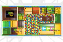İç Mekan Boncuk Kaydıraklı Softplay Park 8x3.3x2.4h Mt