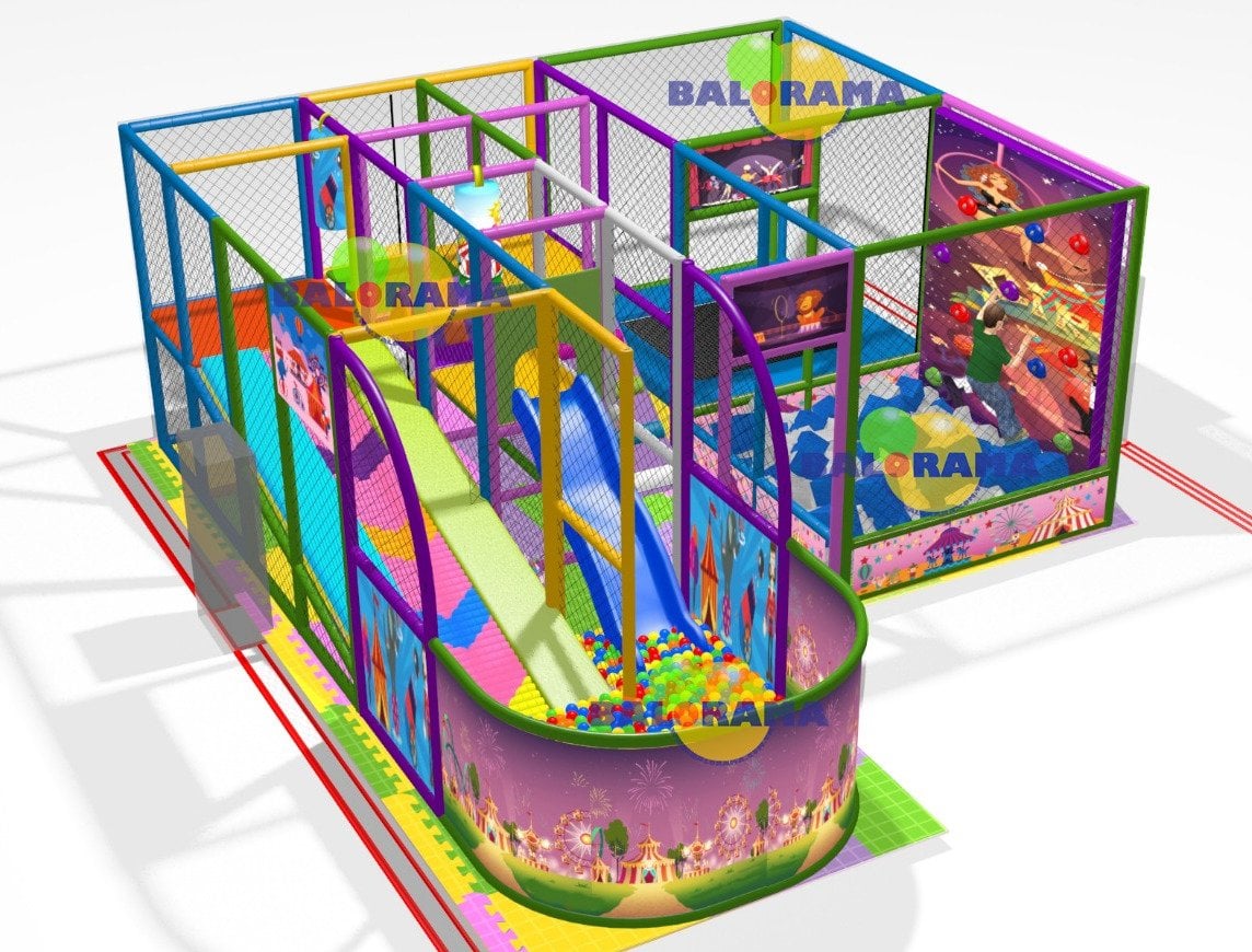 Konveyor Kaydıraklı Softplay Oyun Alanı 36m2