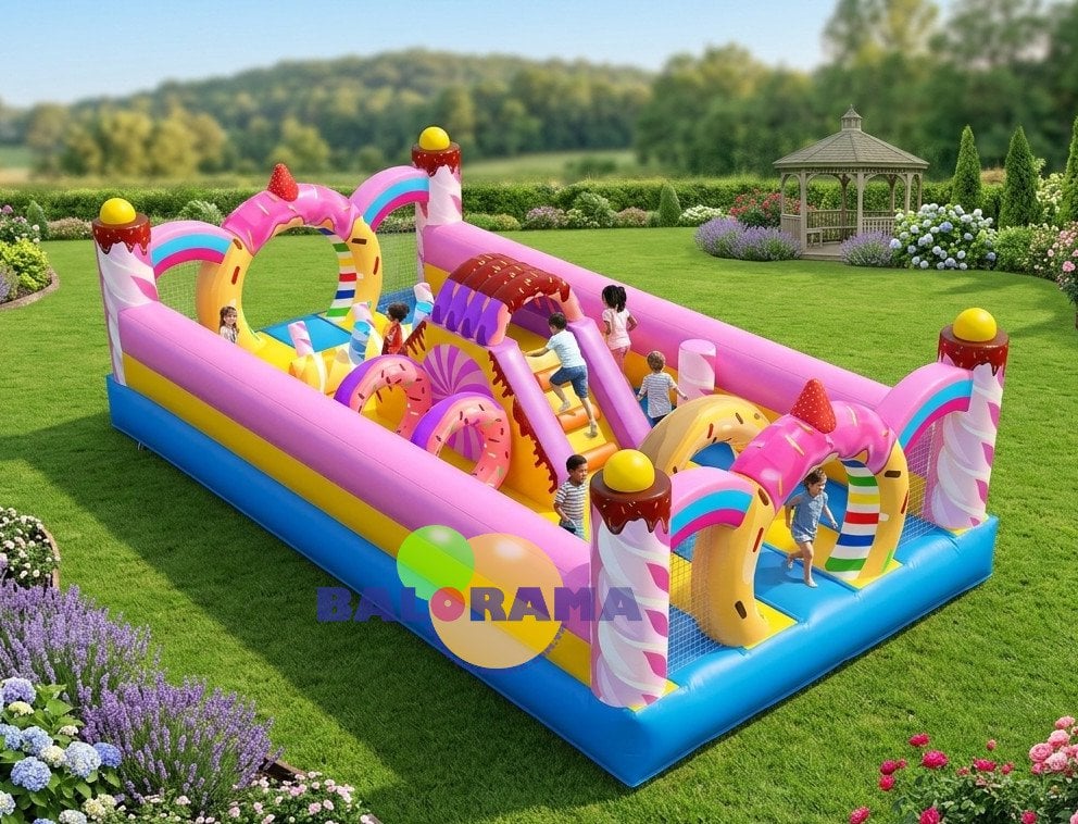 Şişme Donut Şeker Tema Oyun Parkı 7x4x2.4h